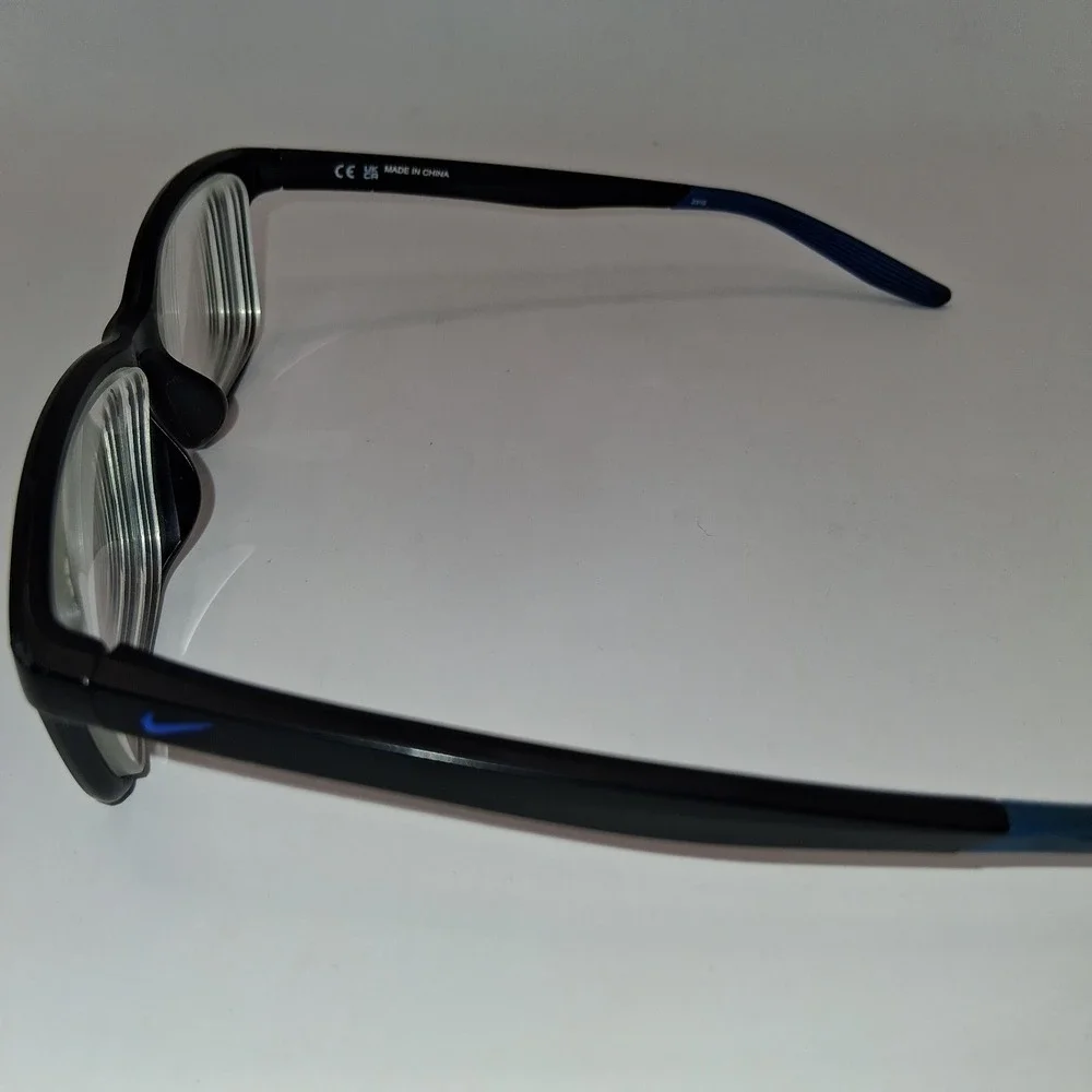 Nike Men's Eyeglasses 7118 413 Matte Navy Square Frame 55-14-140 Cold Insert